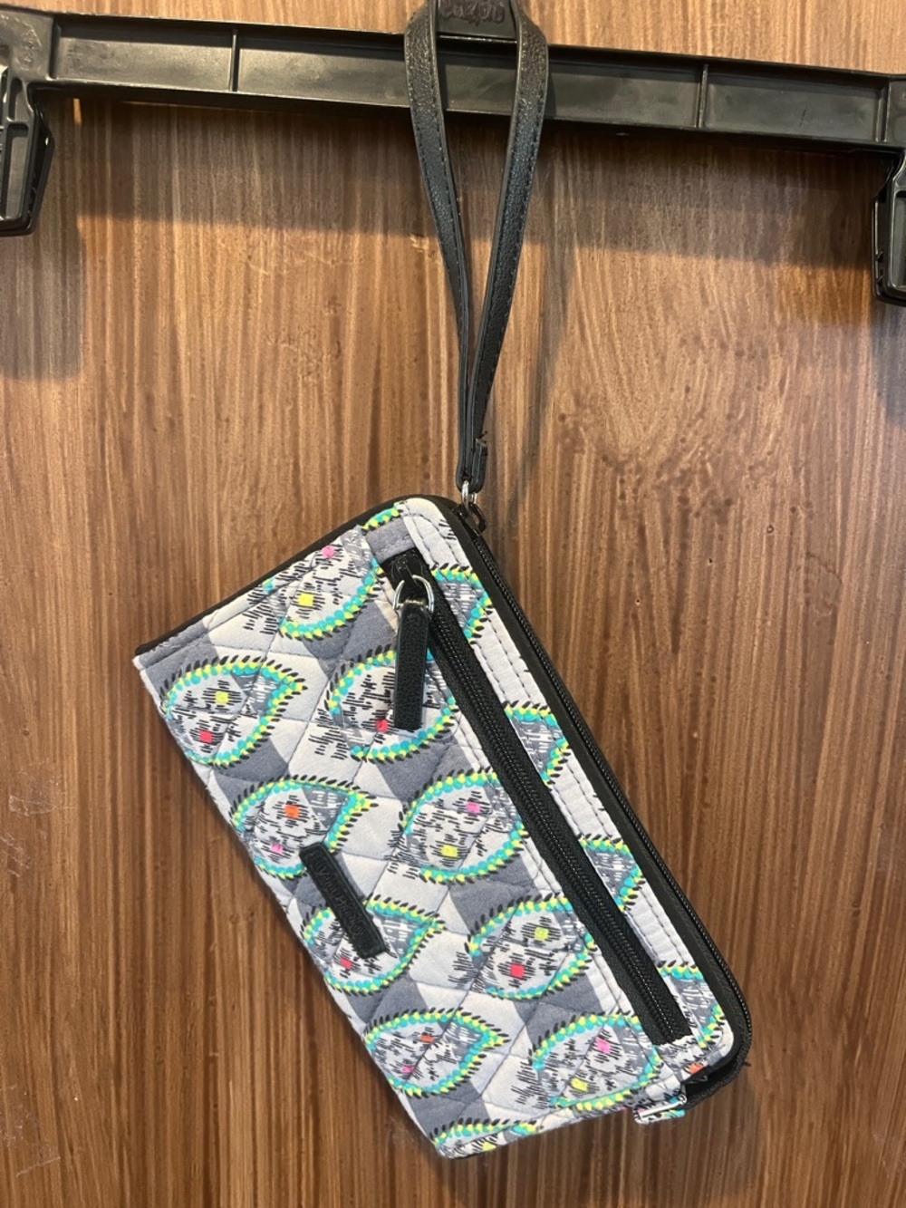 Vera Bradley Gray Patterned Wristlet